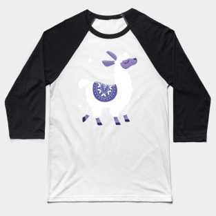 Happy Llama - Purple Baseball T-Shirt